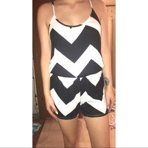 Black And White Romper